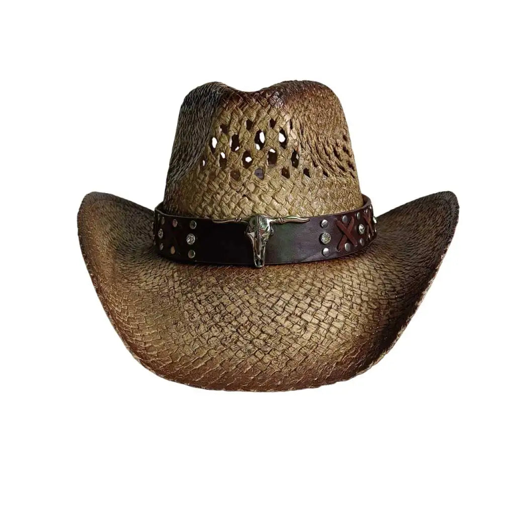 Straw Retro Cowboy Hat - 25 - Cowboy Outpost