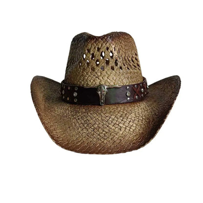 Straw Retro Cowboy Hat - 25 - Cowboy Outpost