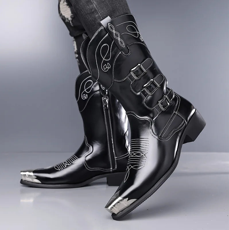 Large Cowboy Boots - black - Cowboy Outpost