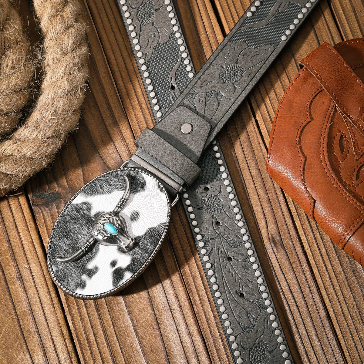 Metal Belt - Black gold - Cowboy Outpost