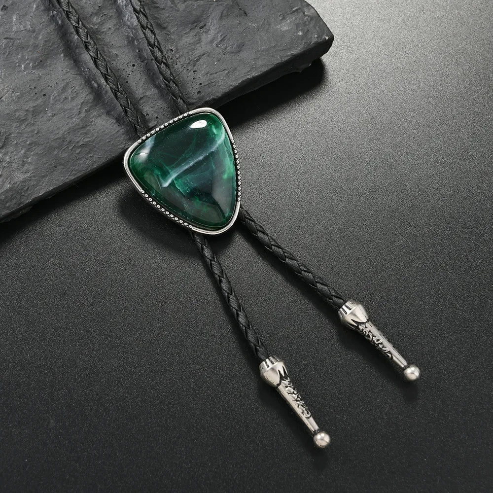 Leather Triangle Bolo Tie - Cowboy Outpost