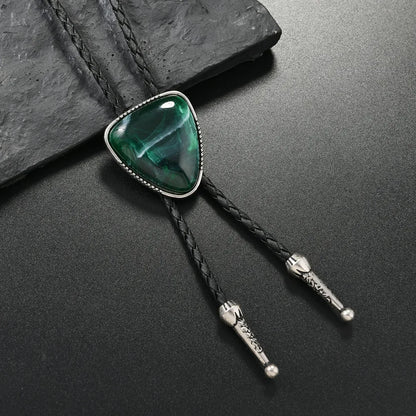 Leather Triangle Bolo Tie - Cowboy Outpost