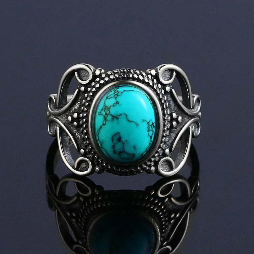 Turquoise Sterling Ring - R2440TU - Cowboy Outpost