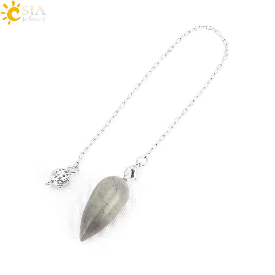 Crystal Turquoise Pendulum Pendant - Cowboy Outpost