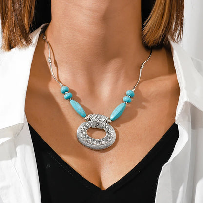 Turquoise Aihua Necklace - style 512 - Cowboy Outpost