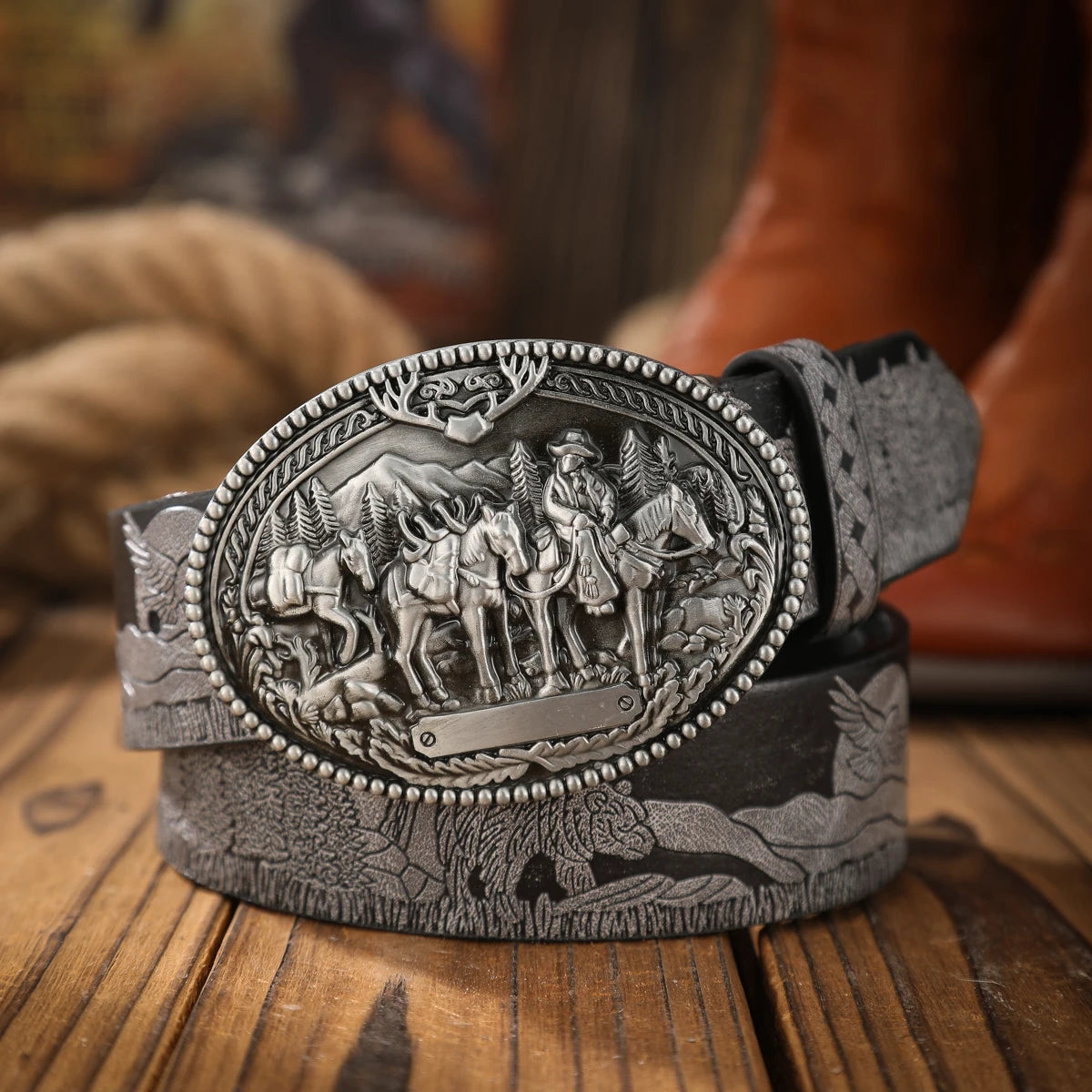 Alloy Buckle Belt - camel - Cowboy Outpost