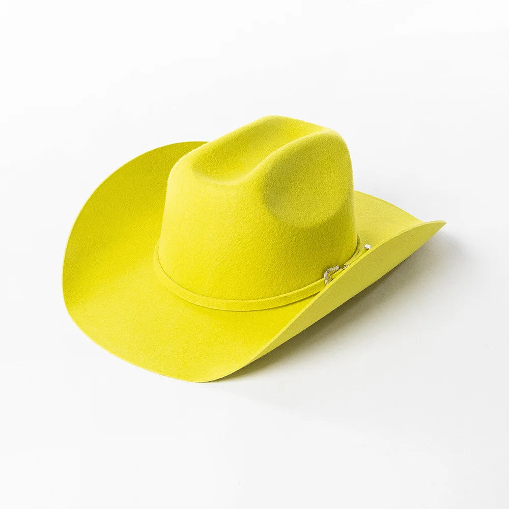 Felt Wide Brim Cowboy Hat - orange - Cowboy Outpost