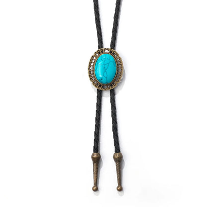 Leather Retro Bolo Tie - 19 - Cowboy Outpost