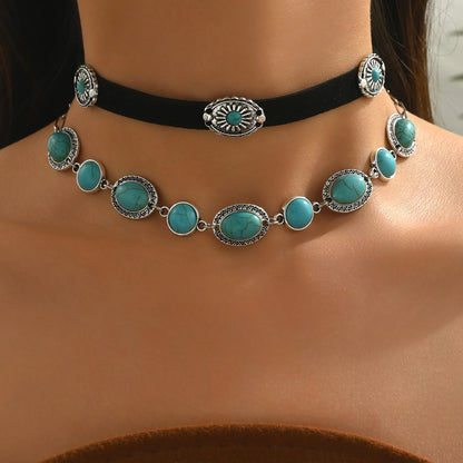 Turquoise Beaded Necklace - Cowboy Outpost