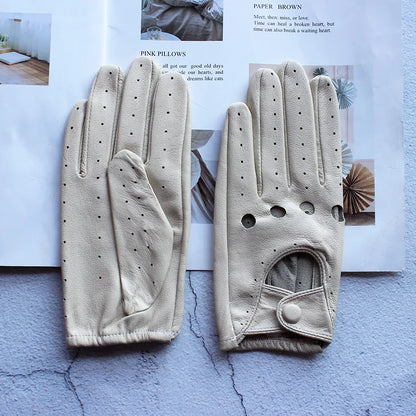 Leather Summer Gloves - black - Cowboy Outpost