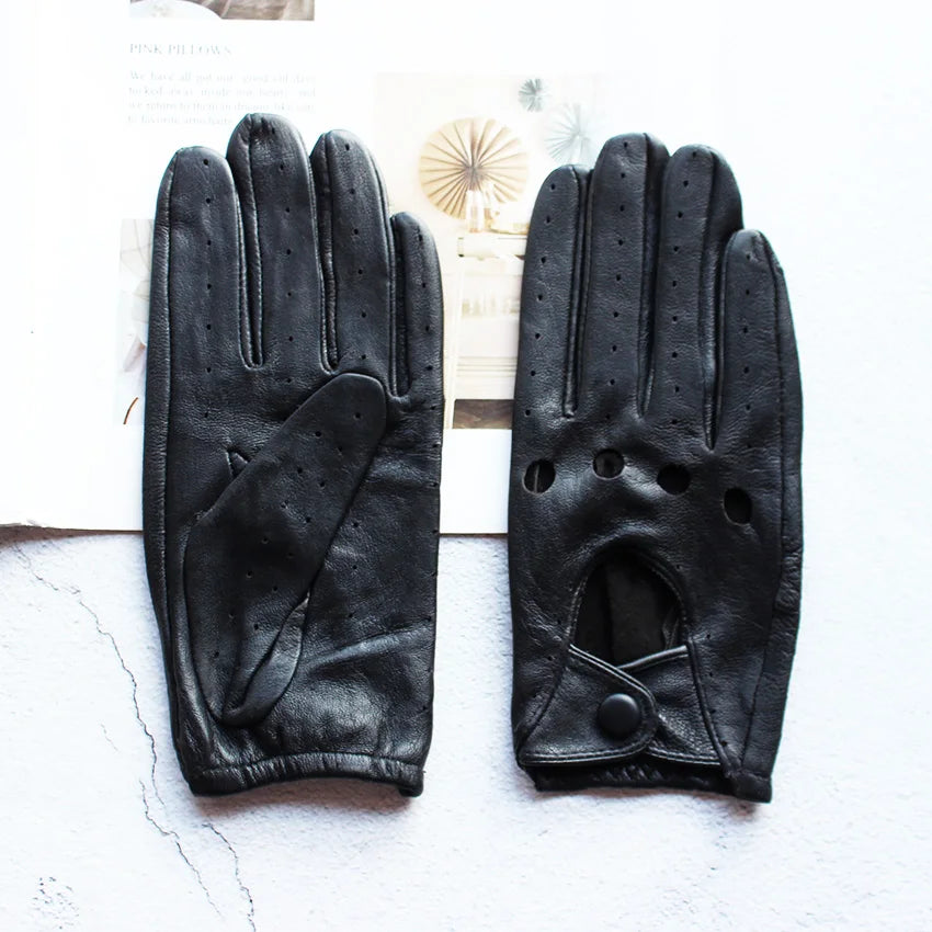 Leather Summer Gloves - Orange - Cowboy Outpost