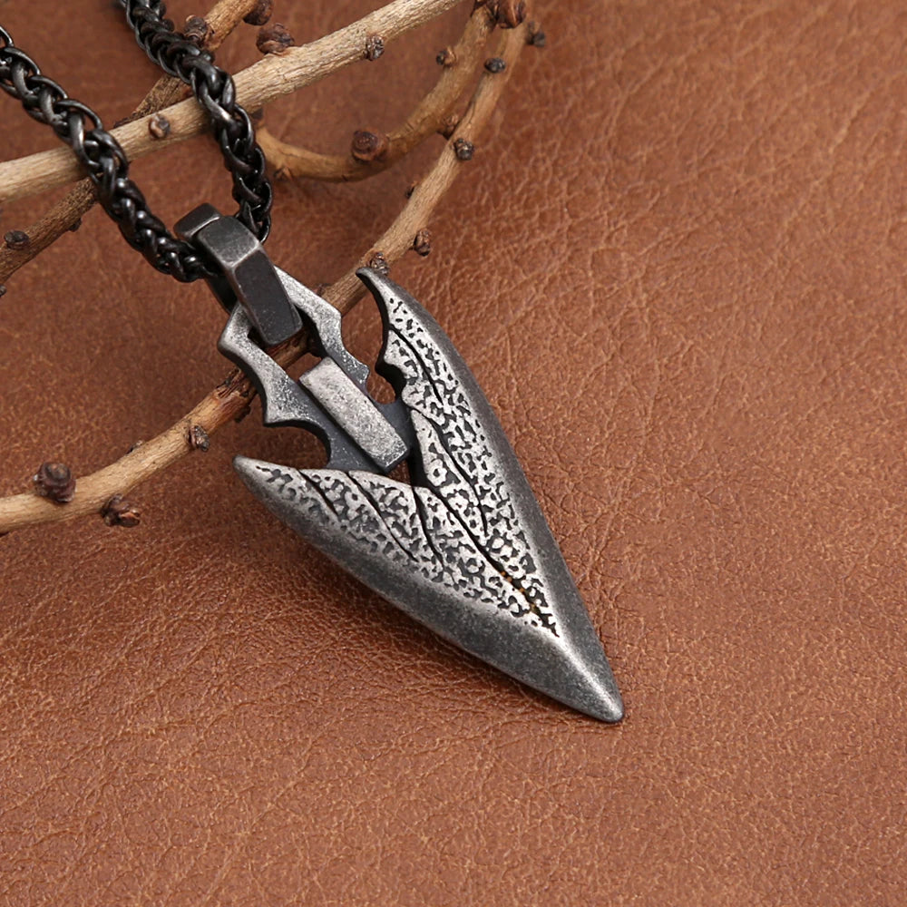 Steel Arrowhead Necklace - 23.6in Chain 1 - Cowboy Outpost