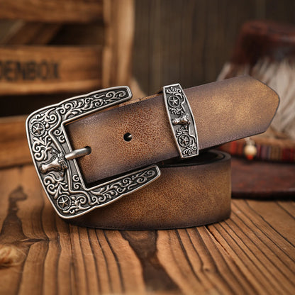 Metal Belt - Brown golden - black golden - Cowboy Outpost