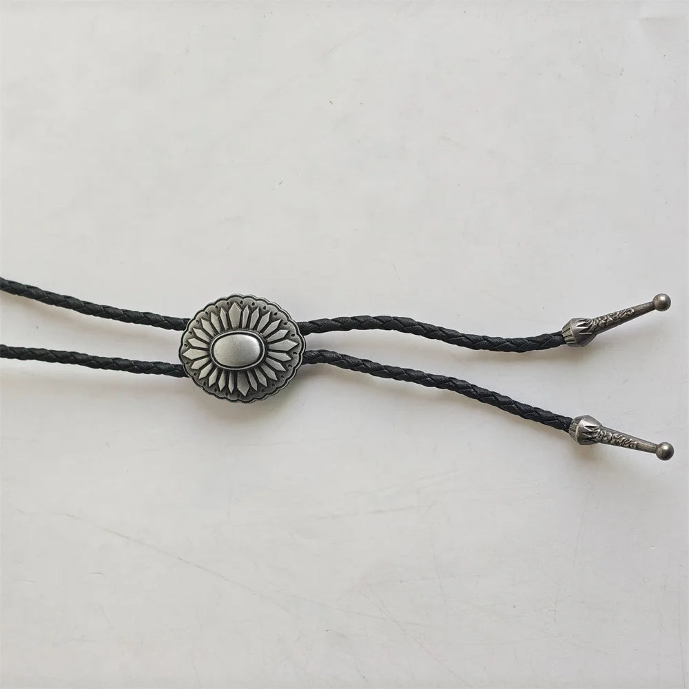 Leather Natural Bolo Tie - 11 - Cowboy Outpost
