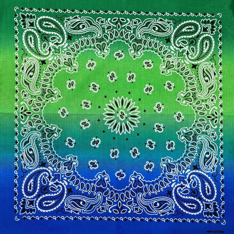 Gradient Cotton Scarf Bandana - Gradient orange - Cowboy Outpost