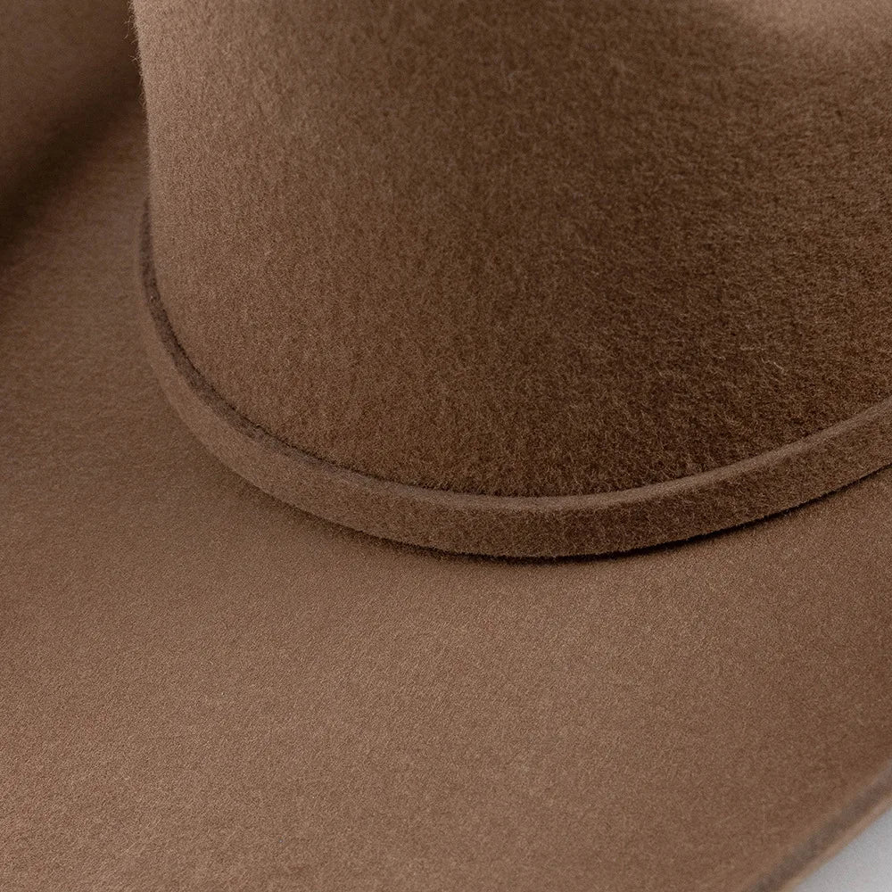 Felt Wide Brim Cowboy Hat - YELLOW - Cowboy Outpost