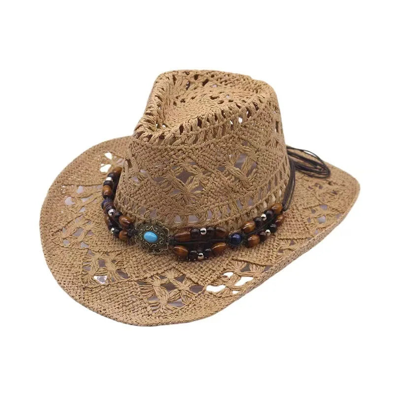 Straw Beach Cowboy Hat - E1 - Cowboy Outpost