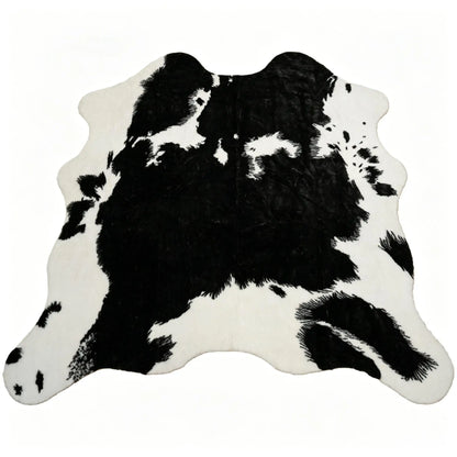 Faux Cowhide Rug - Black White Gray - Cowboy Outpost
