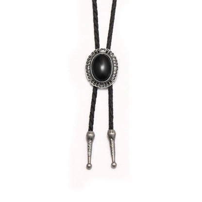 Leather Retro Bolo Tie - 21 - Cowboy Outpost
