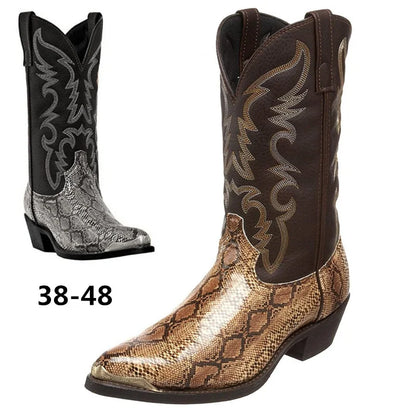 Snake Cowboy Boots - Gold - Cowboy Outpost