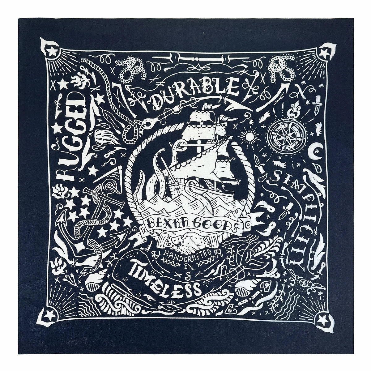 Cotton Nautical Bandana - Red - Cowboy Outpost