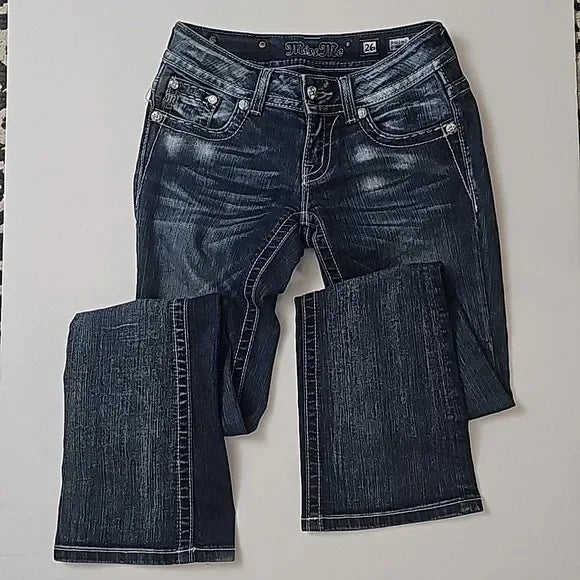 Embroidered Flare Jeans - 2 - Cowboy Outpost