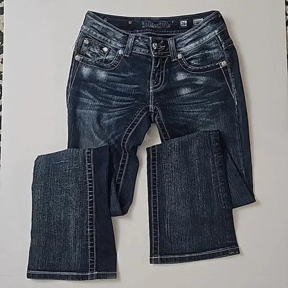 Embroidered Flare Jeans - 2 - Cowboy Outpost