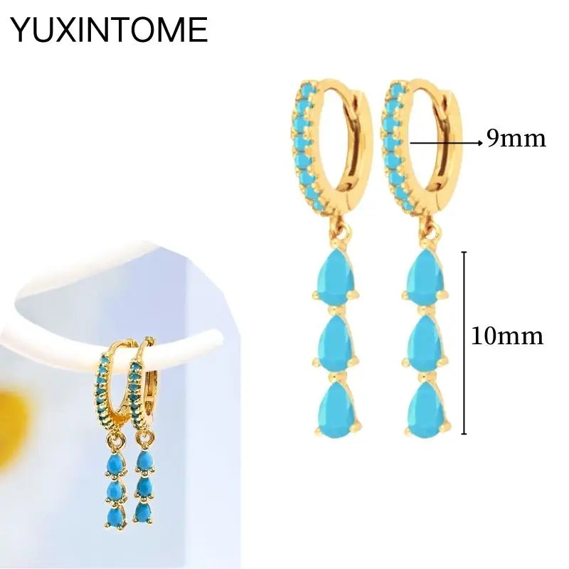 Turquoise Silver Earrings - Cowboy Outpost