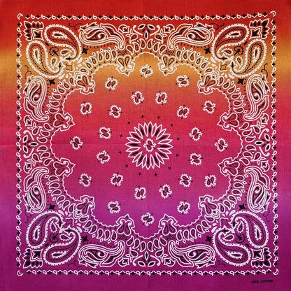 Gradient Cotton Scarf Bandana - Gradient Pink - Cowboy Outpost