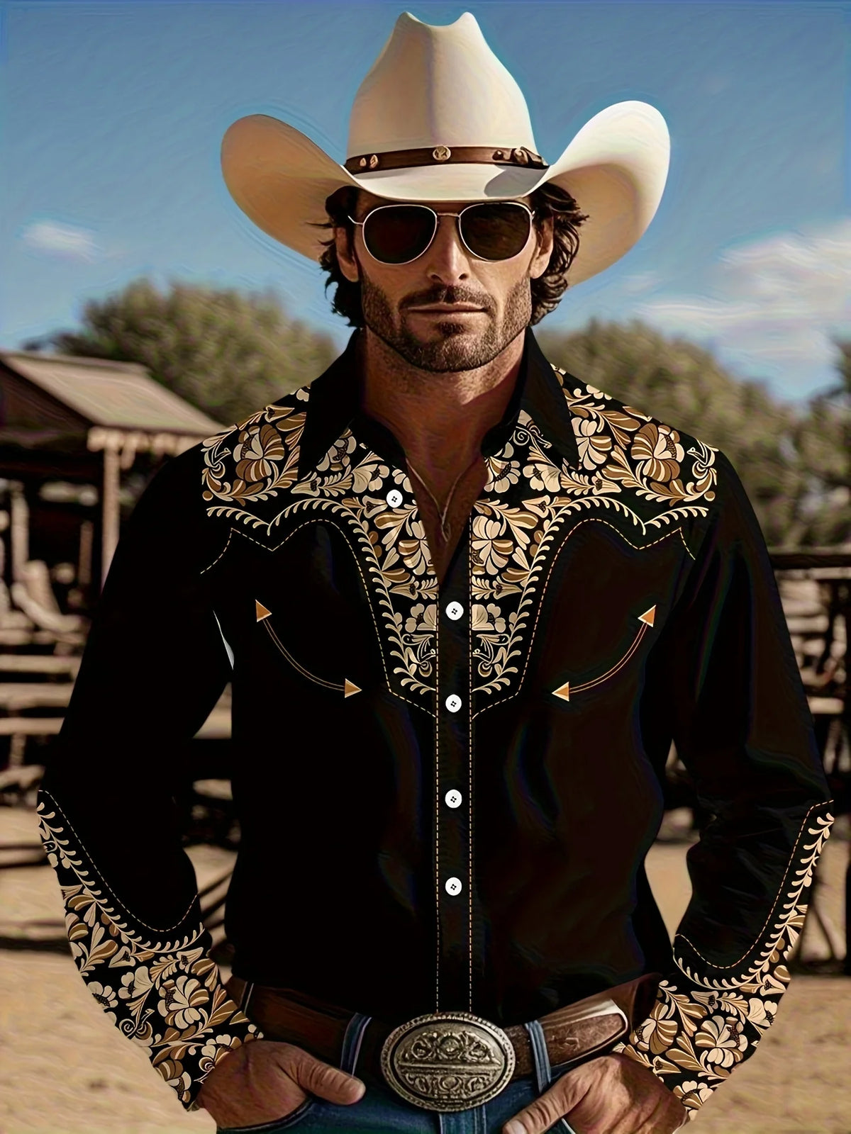 Men’s Western Shirt - CXCSS004YJ - Cowboy Outpost