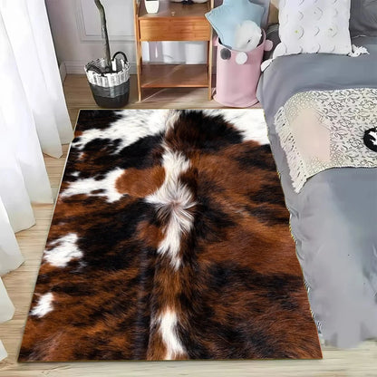 Retro Cowhide Rug - 1 - Cowboy Outpost