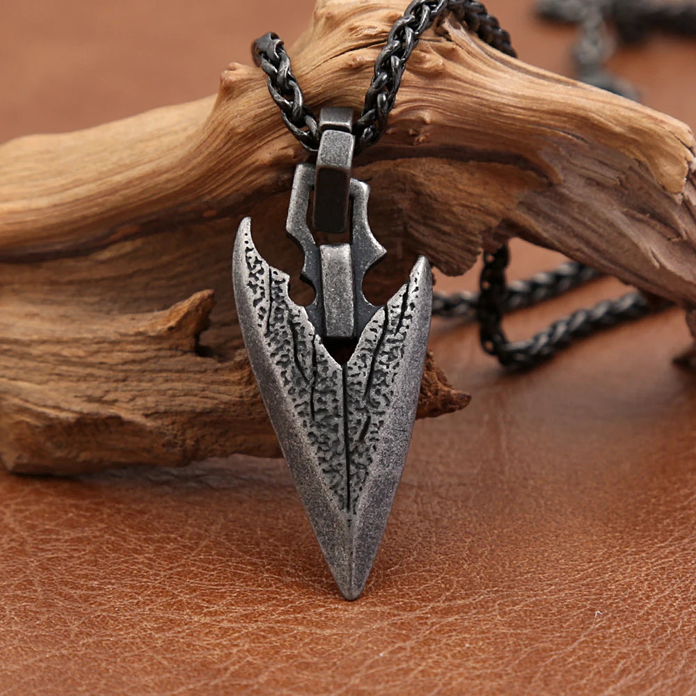 Steel Arrowhead Necklace - 23.6in Chain - Cowboy Outpost