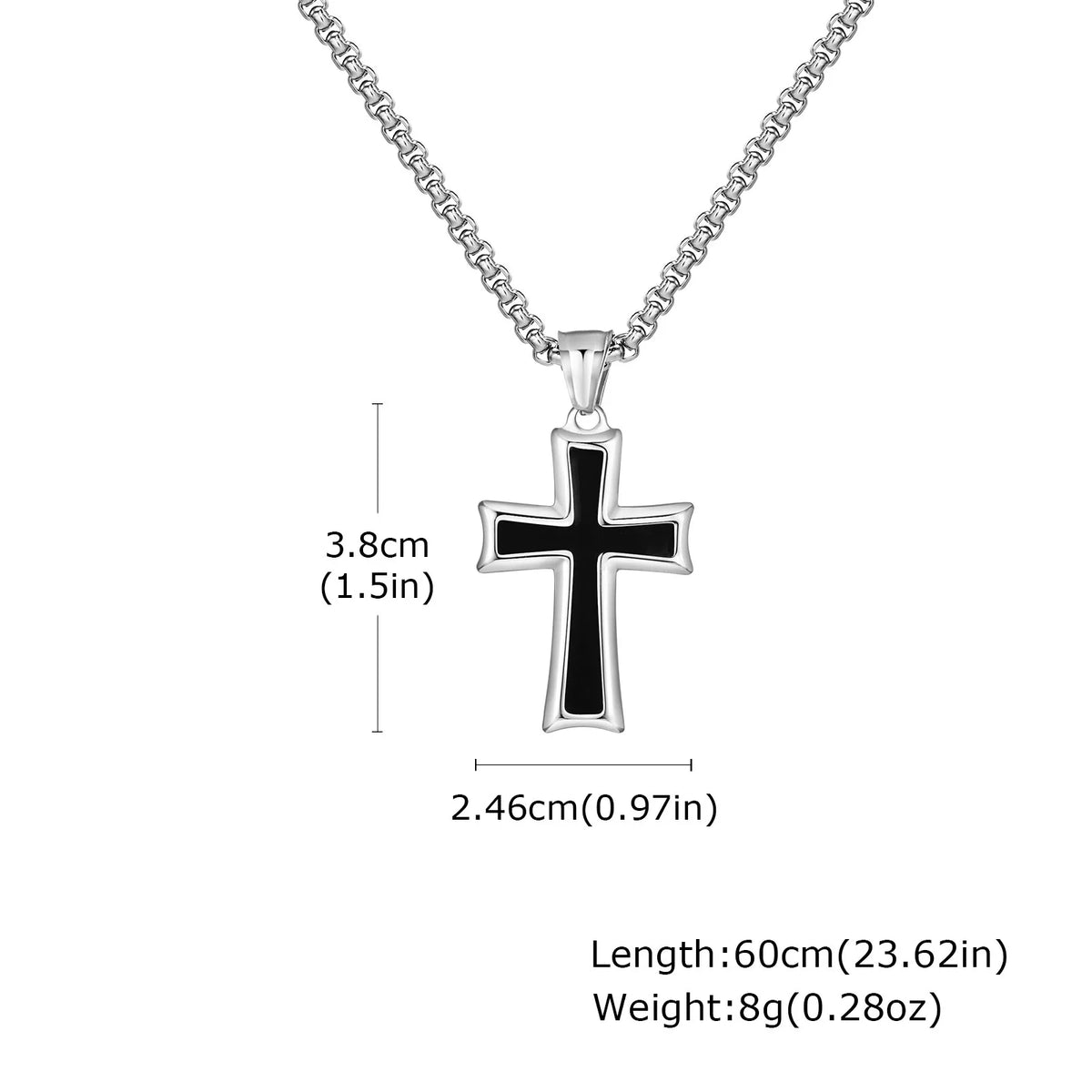 Steel Cross Necklace - Cowboy Outpost