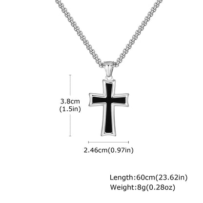 Steel Cross Necklace - Cowboy Outpost