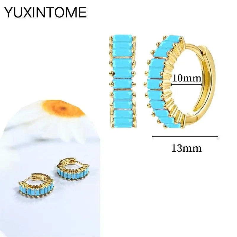 Turquoise Silver Earrings - Cowboy Outpost