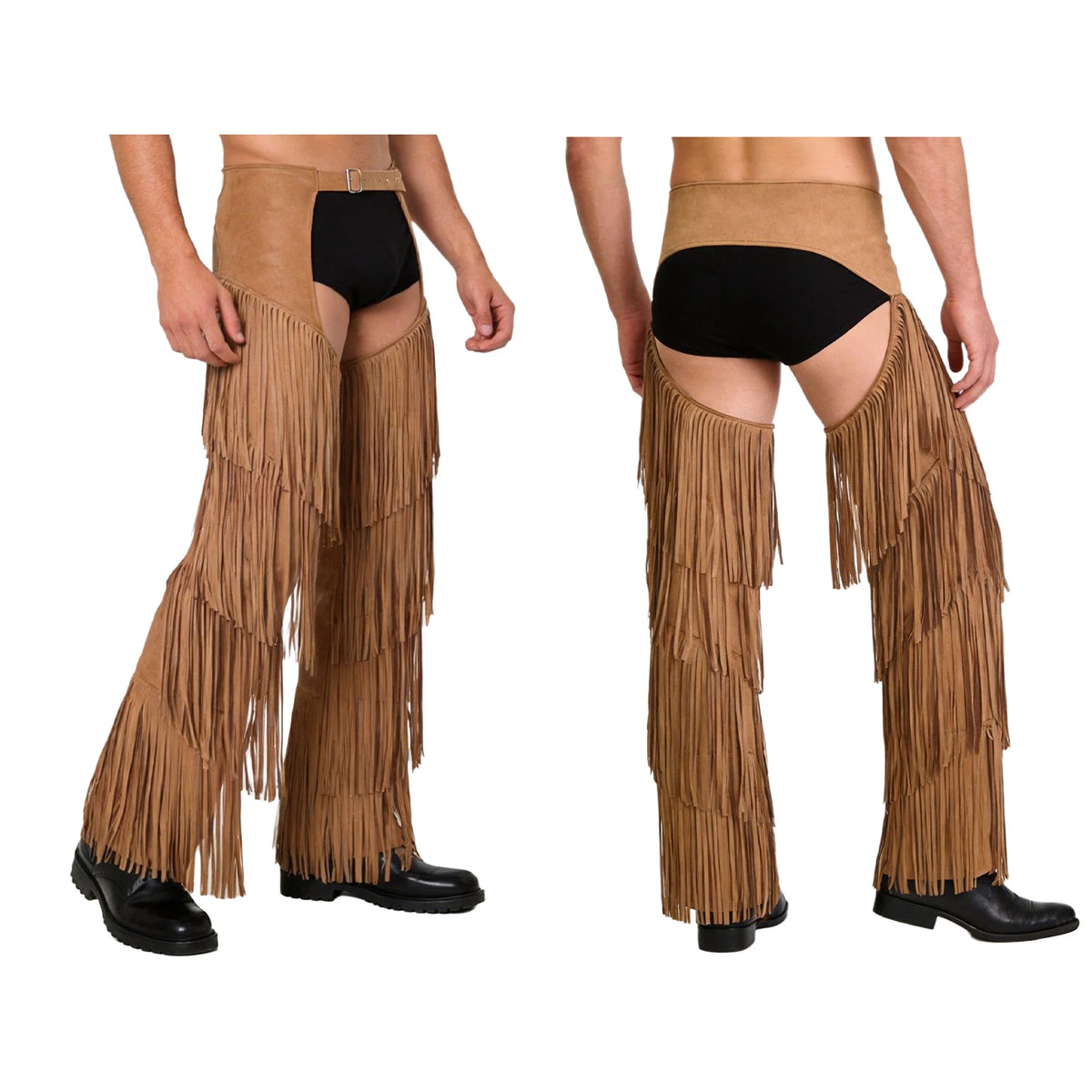 Suede Faux Chaps - Brown - Cowboy Outpost