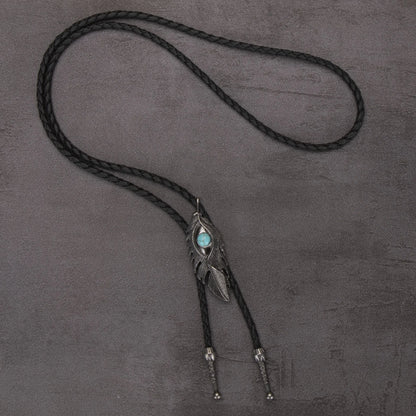Leather Rechicgu Bolo Tie - Cowboy Outpost