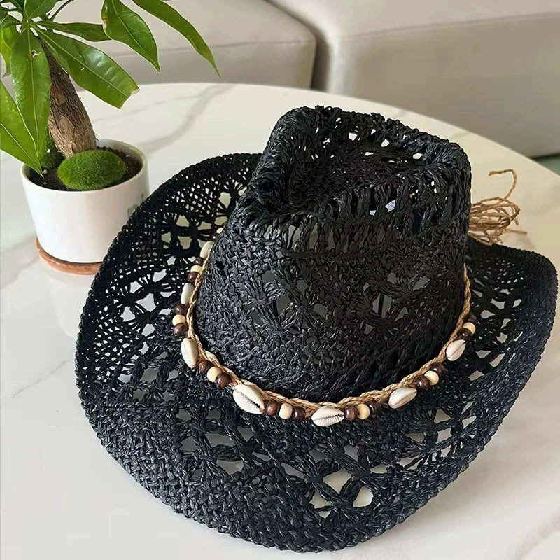 Straw Beach Cowboy Hat - E4 - Cowboy Outpost