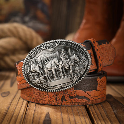 Alloy Buckle Belt - black - Cowboy Outpost