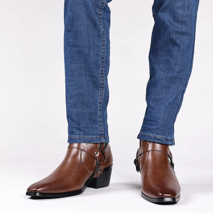 Mans Cowboy Boots - Dark Brown - Cowboy Outpost