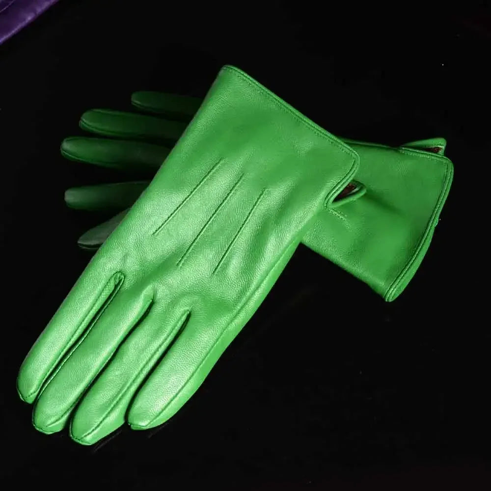 Leather Warm Gloves - Coffee - Cowboy Outpost