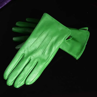 Leather Warm Gloves - Coffee - Cowboy Outpost