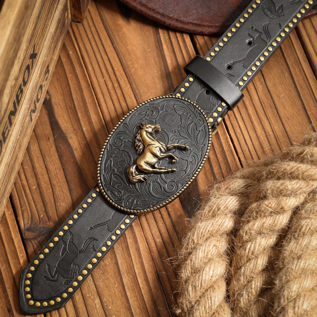 Metal Belt - Camel - Cowboy Outpost