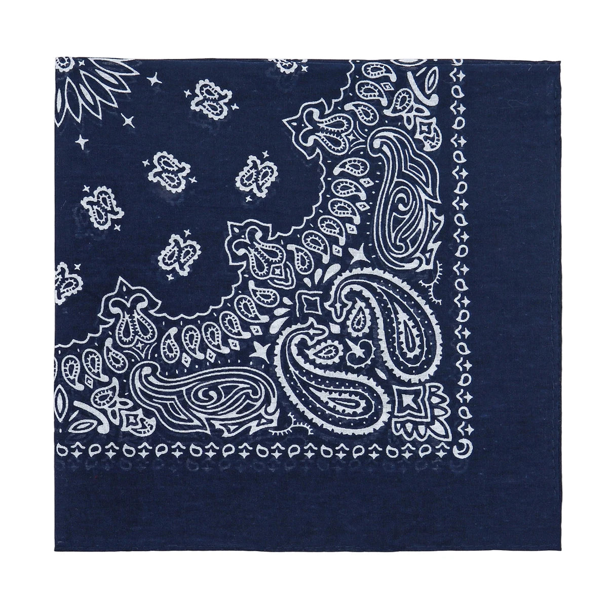 Square Cotton Paisley Bandana - qianlan - Cowboy Outpost