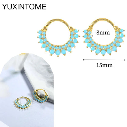 Turquoise Silver Earrings - Cowboy Outpost
