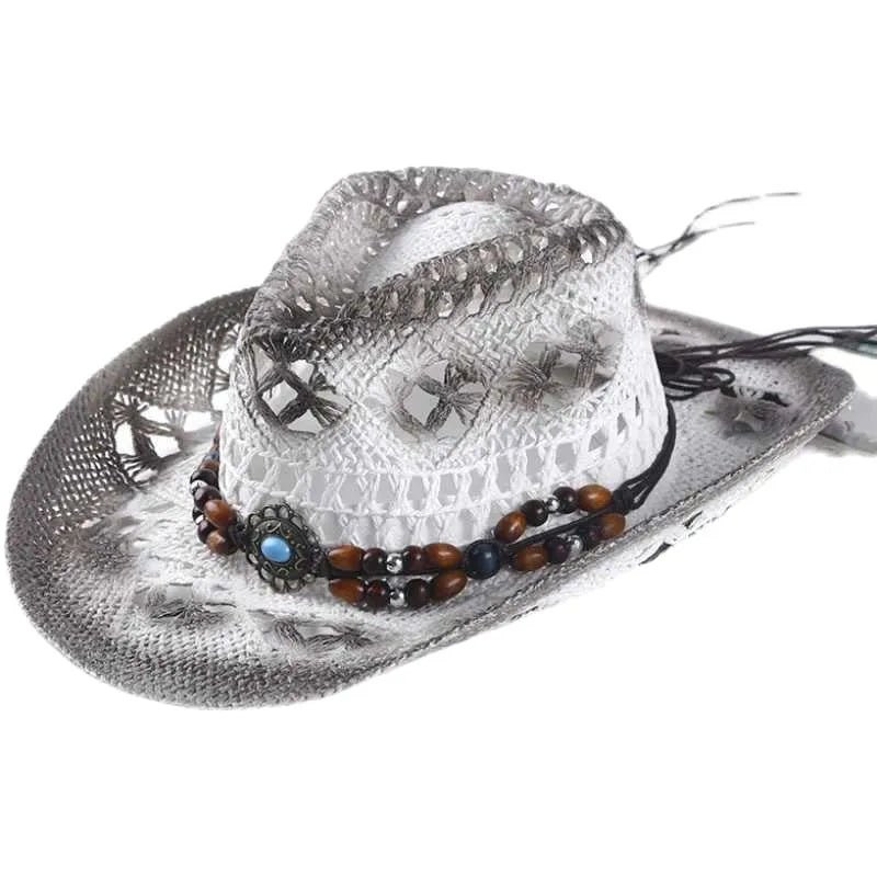 Shell Straw Hollow Cowboy Hat - Cowboy Outpost