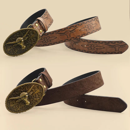 Antiqued Belt - Chocolate - Cowboy Outpost