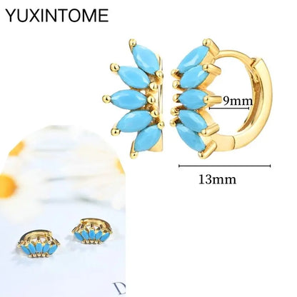 Turquoise Silver Earrings - Cowboy Outpost
