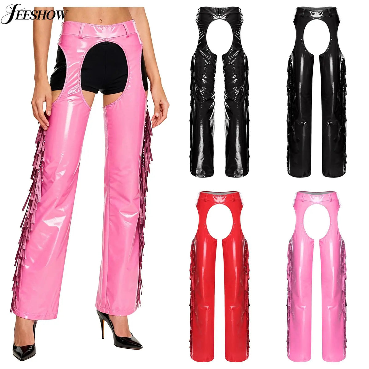 Leather Cowgirls Chaps - Pink - Cowboy Outpost