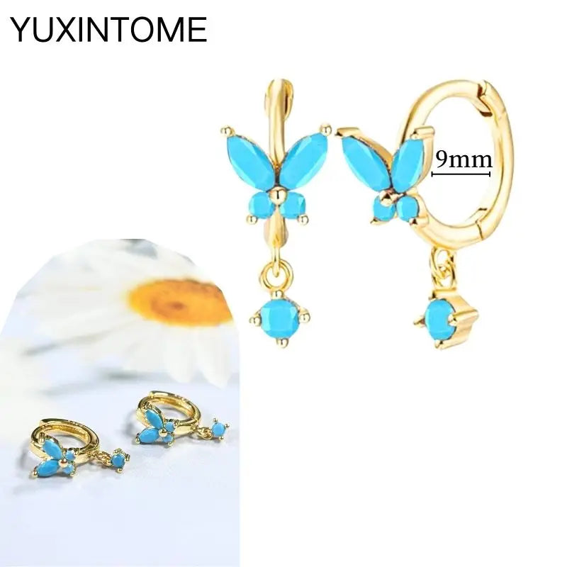 Turquoise Silver Earrings - Cowboy Outpost